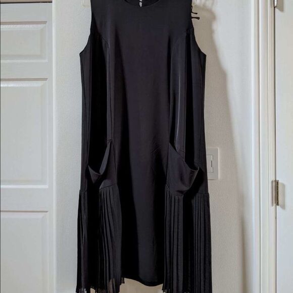 ELM by Matthildur A-Line Sleeveless Midi Black Dress L NWOT - Picture 10 of 16